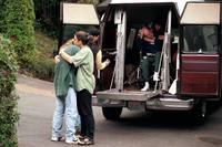 As Bonnie and Russ get Dale into the van they'd borrowed for the ride to the nursing home, Nicolle comforts her grieving sister.