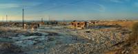 The ruins of Bombay Beach on the Salton Sea; California