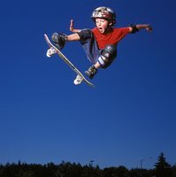 Skateboarding prodigy Mitchie Brusco catches some air