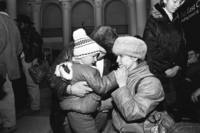 Sergei and Marina hold their son one final time in the dark Khabarovsk airport before he leaves for America.<br/>All they have told him is that he is going to America to become healthy.
